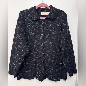 VTG Elisabeth by Liz Claiborne Wool Blend Button Down Collared Cardigan Size 1X